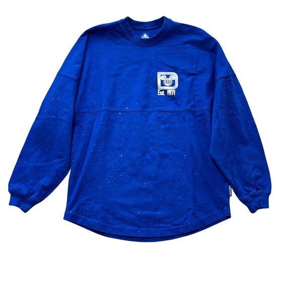 Disney Spirit Jersey Walt Disney World Blue Long Sleeve Shirt XS 100% Cotton - Picture 1 of 9
